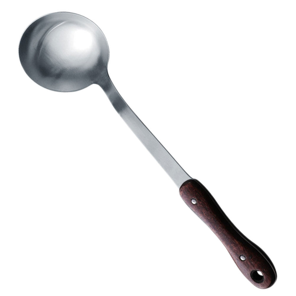 Home Cooking Supplies - Roestvrijstalen keukengerei met houten handvat, panlepel,