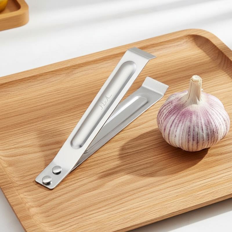 Home Cooking Restaurants - Roestvrijstalen knoflookschilferclip, ergonomisch ontwerp, uit één