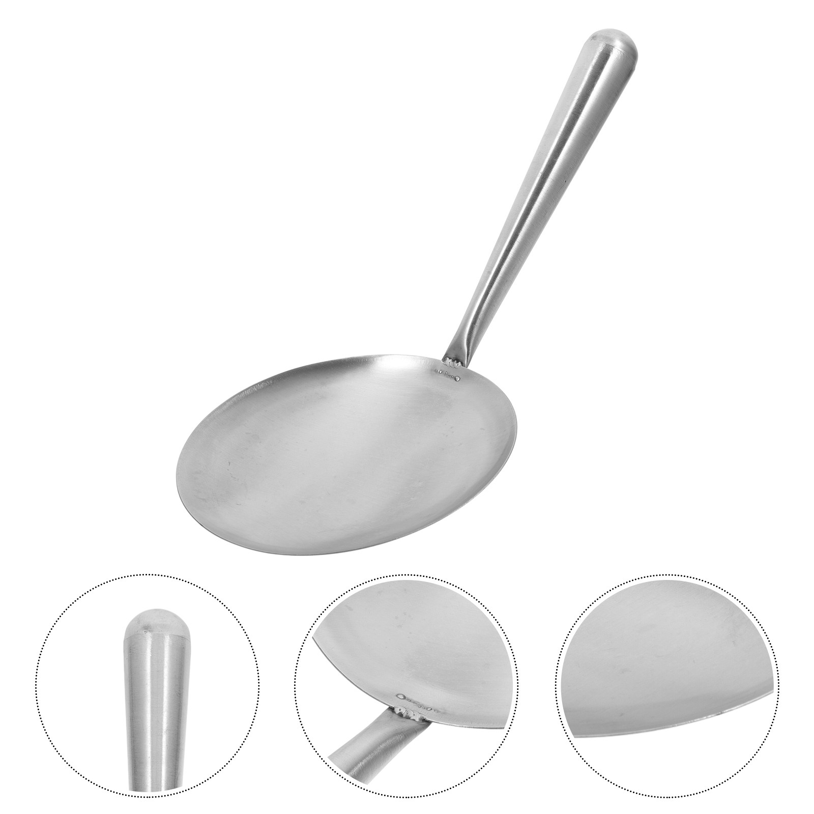 Home Cooking Restaurants - Roestvrijstalen Tofu-spatel, ergonomische platte bodem rijstpeddel,