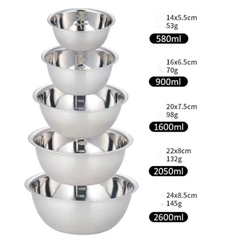 Home Cooking Supplies - Roestvrijstalen mengkommen Draagbare keuken Koken Nestelen