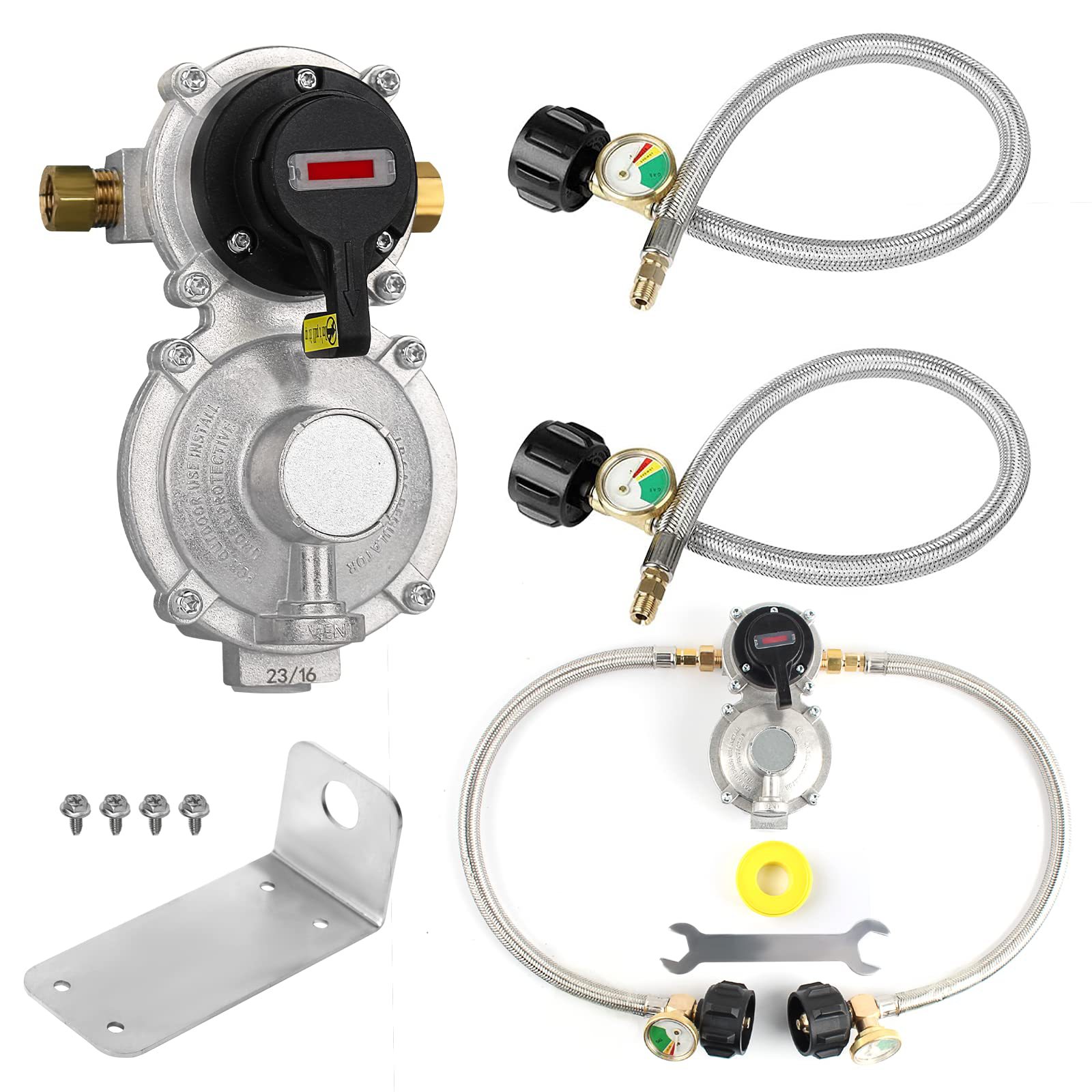 Home Cooking Gas - 2-traps automatische omschakeling LP propaangasregelaar 18