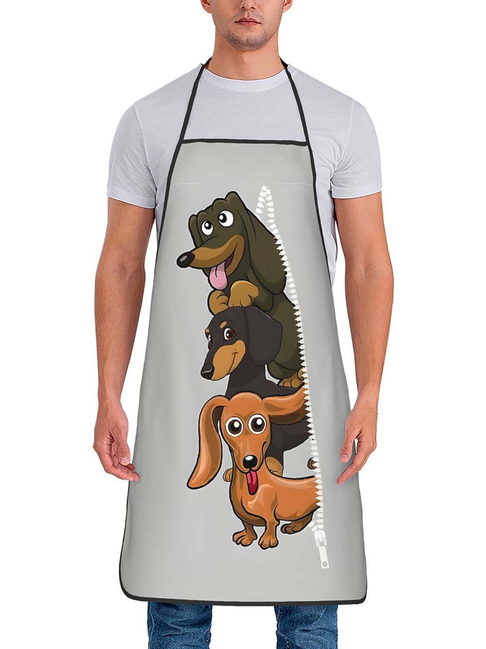 Home Cooking Dog Food - 1 stuk schattige cartoon teckelhonden print