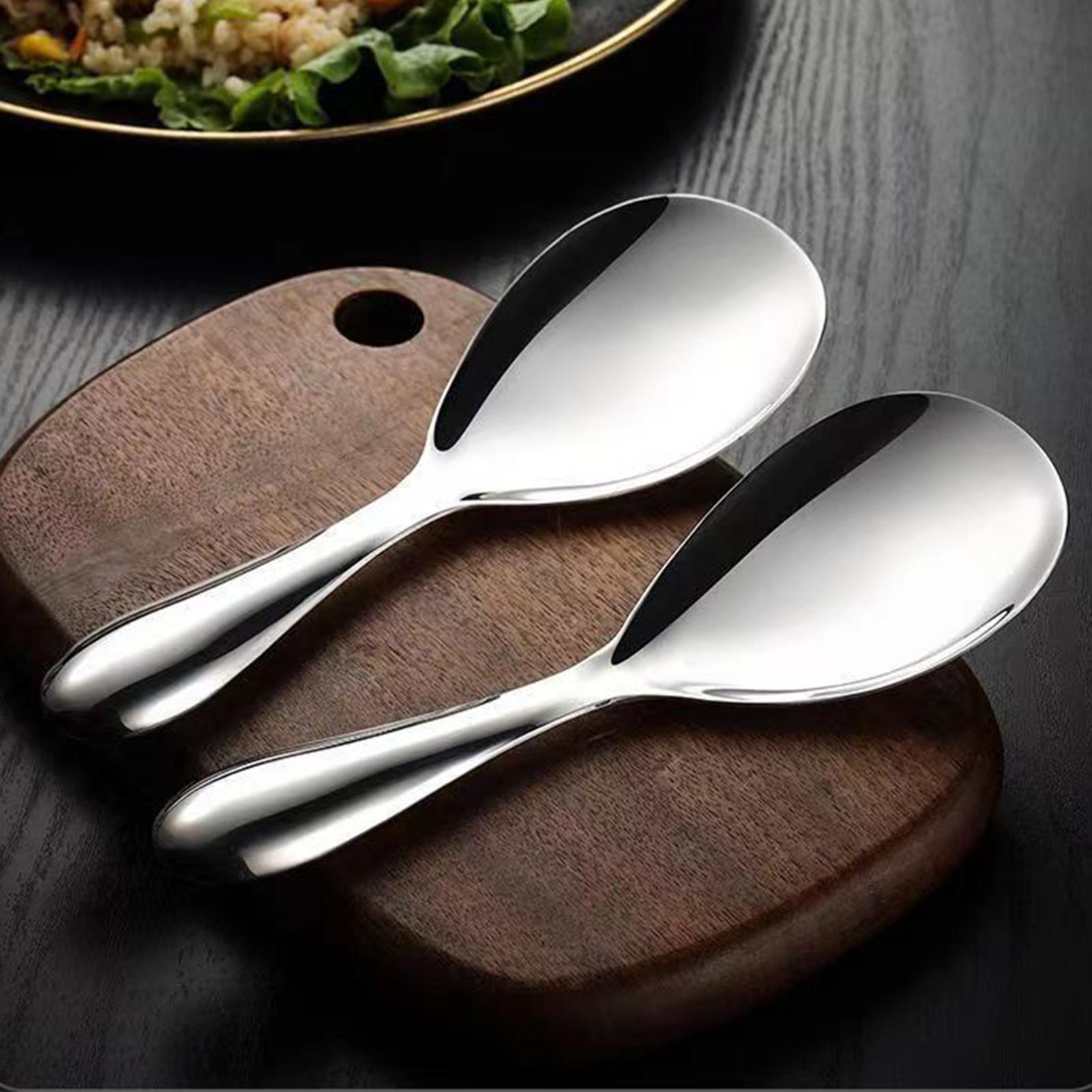 Home Cooking Supplies - Rvs Rijst Lepel Peddel 20.5x7cm Rijst